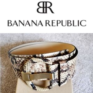 BANANA REPUBLIC Wide snake genuine leather belt